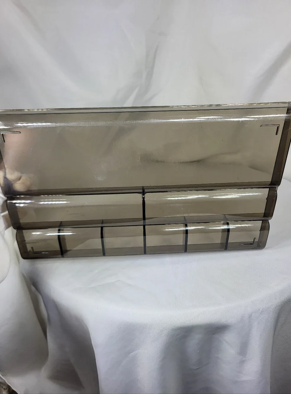 Brown Plastic Home Drawer Organizer Storage Bin